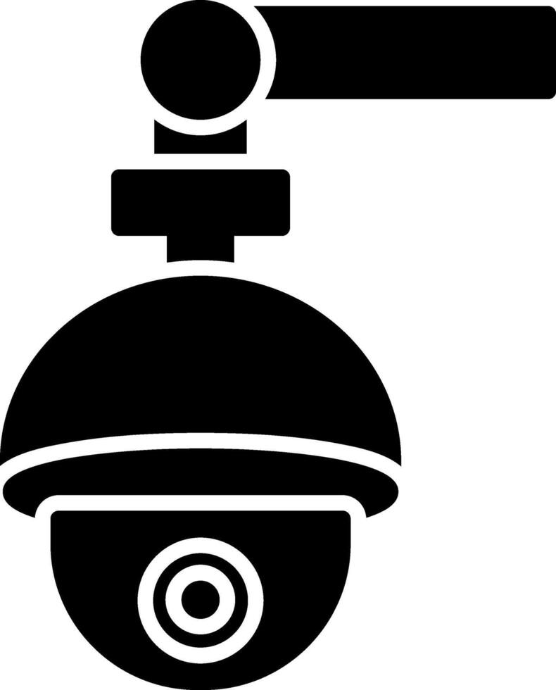 icône de glyphe de caméra de sécurité vecteur