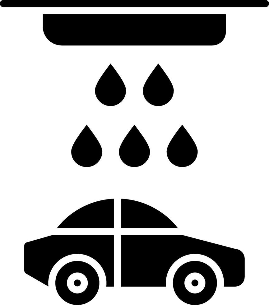 icône de glyphe de lavage de voiture vecteur