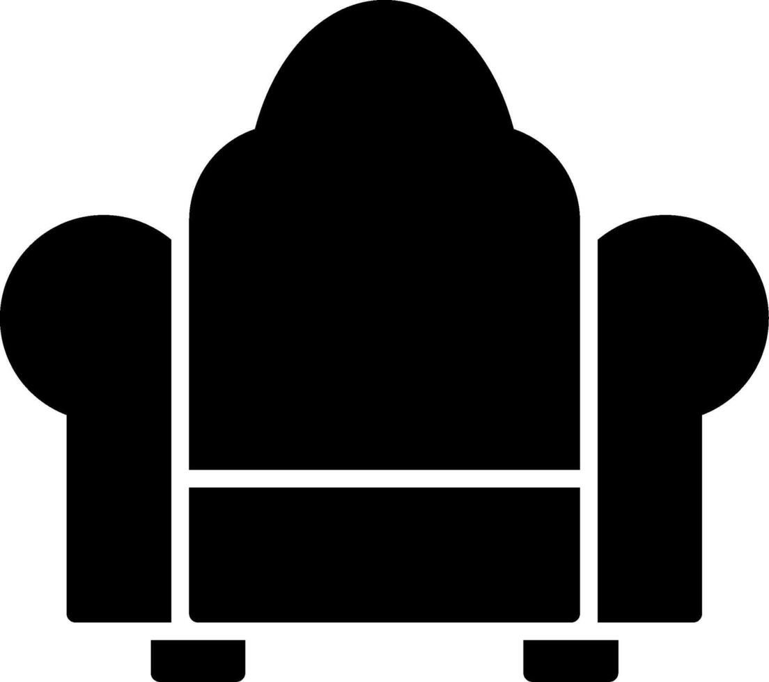 icône de glyphe de fauteuil vecteur