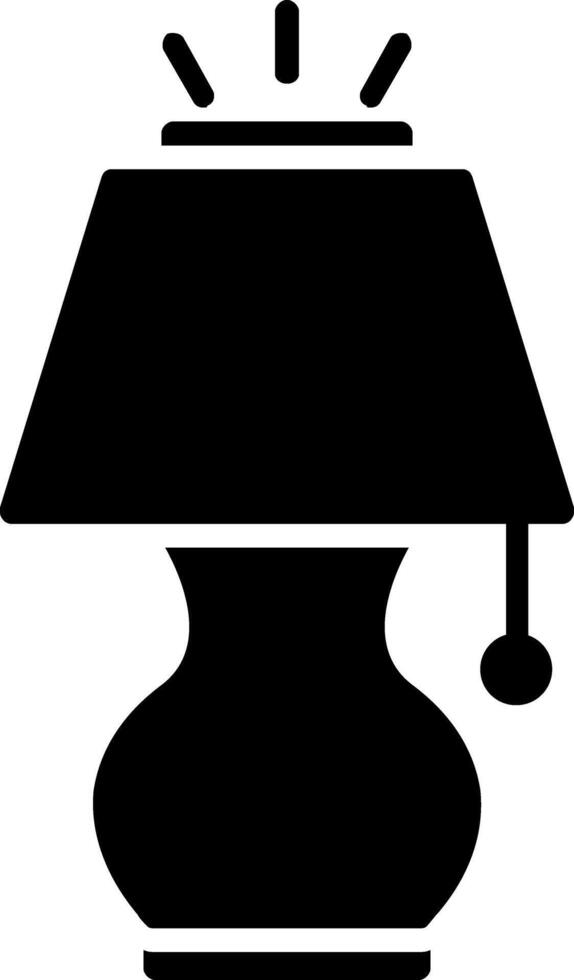icône de glyphe de lampe vecteur
