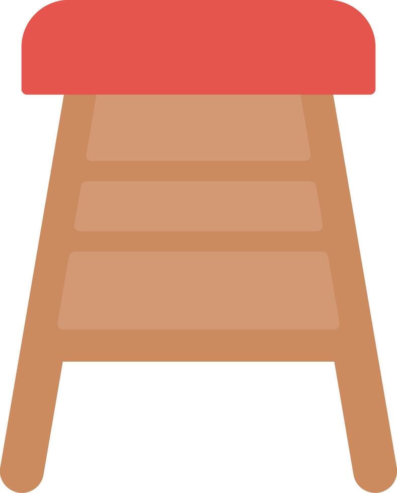 icône plate de tabouret de bar vecteur