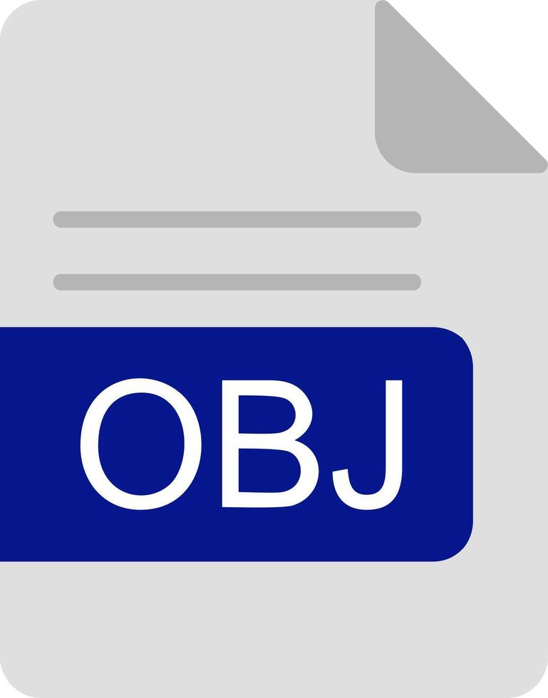 obj fichier format plat icône vecteur