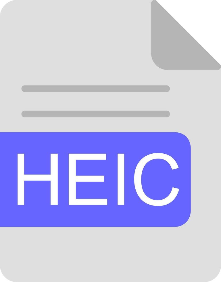 heic fichier format plat icône vecteur