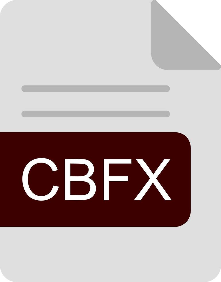 cbfx fichier format plat icône vecteur
