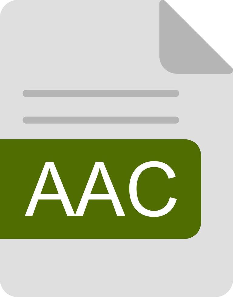 aac fichier format plat icône vecteur