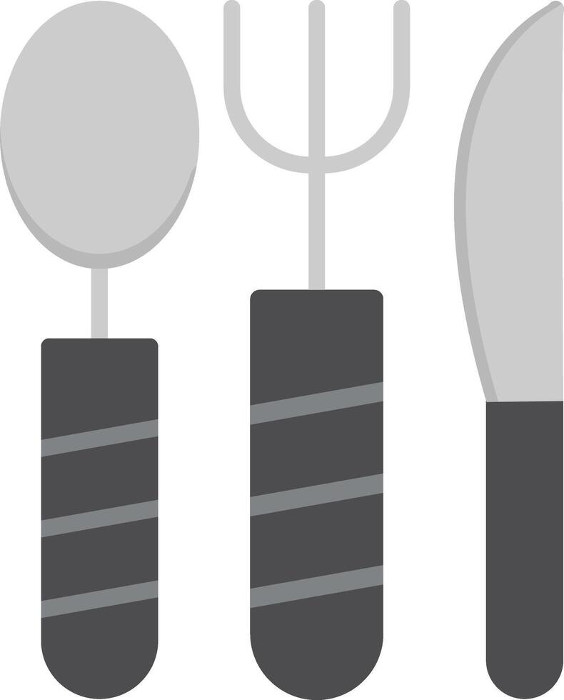 icône plate d'ustensiles de cuisine vecteur