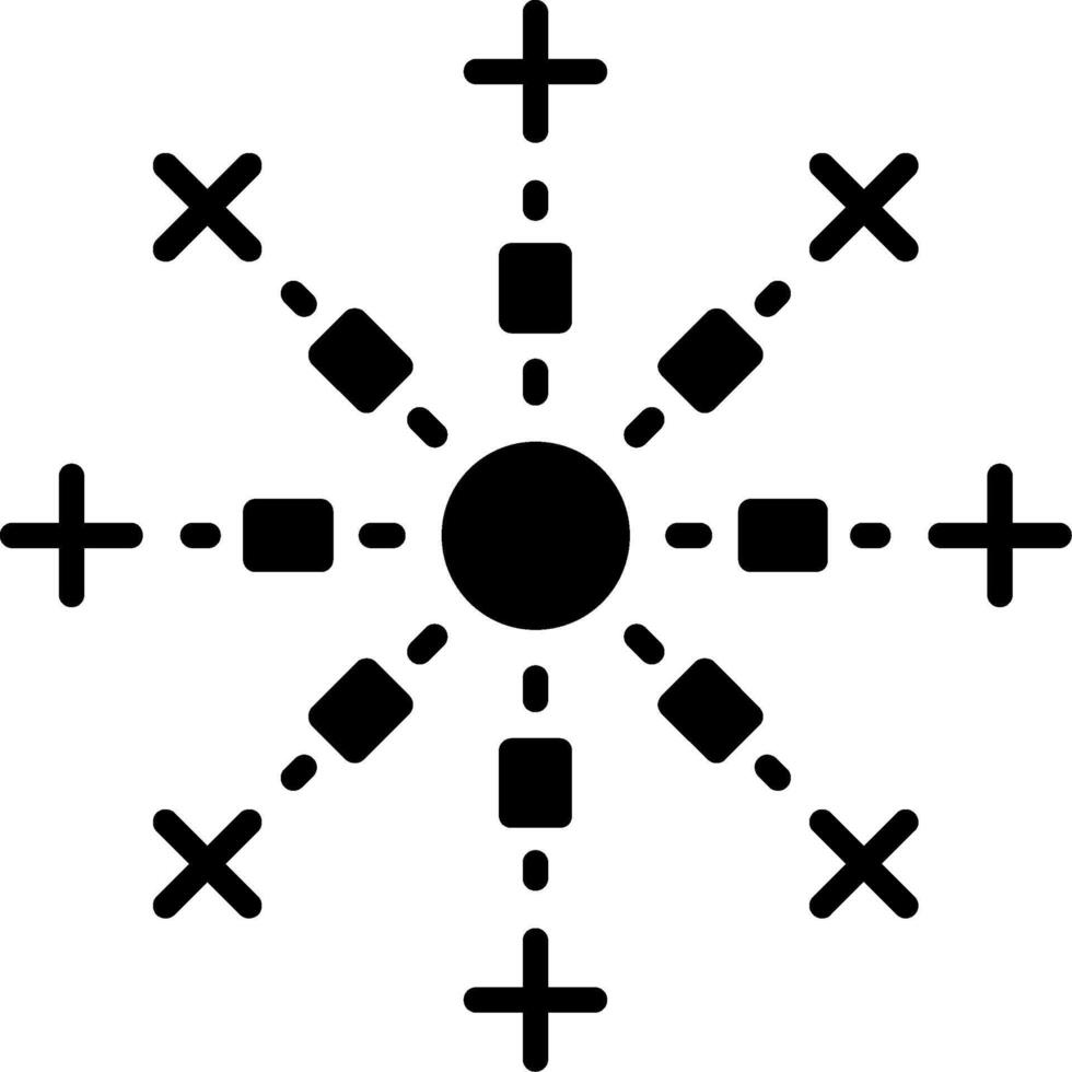icône de glyphe de feu d'artifice vecteur