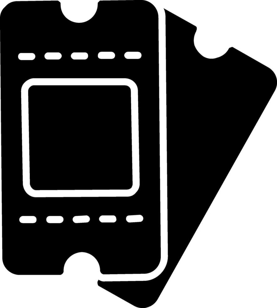 icône de glyphe de billets vecteur