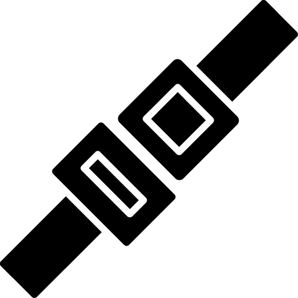 icône de glyphe de ceinture de sécurité vecteur