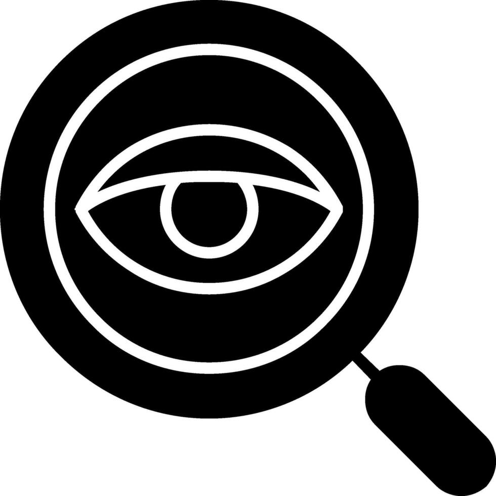 icône de glyphe d'oeil vecteur