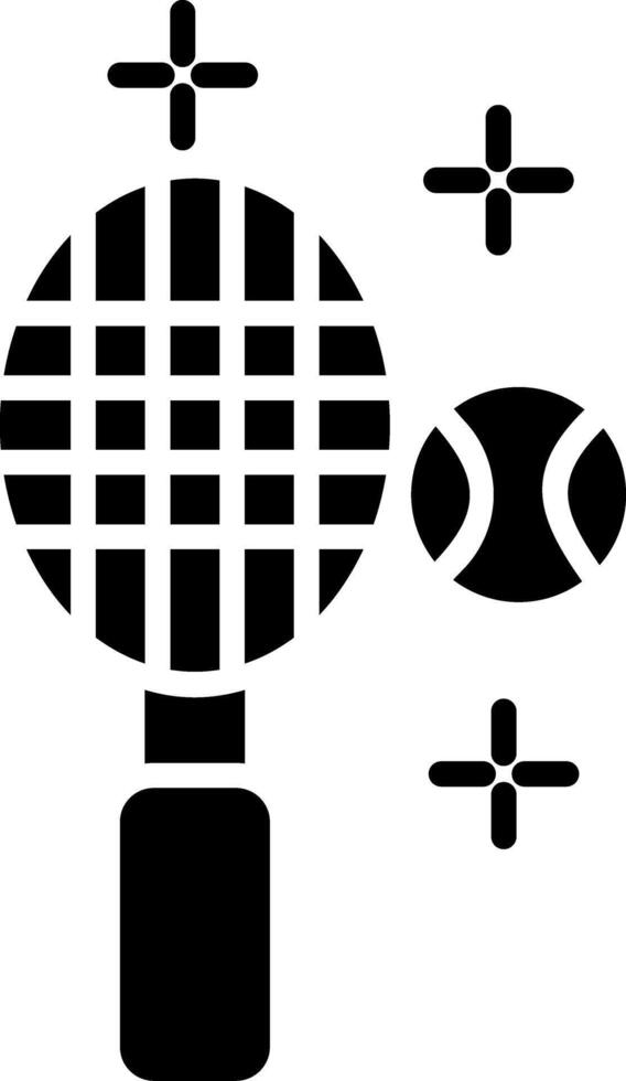 icône de glyphe de tennis vecteur