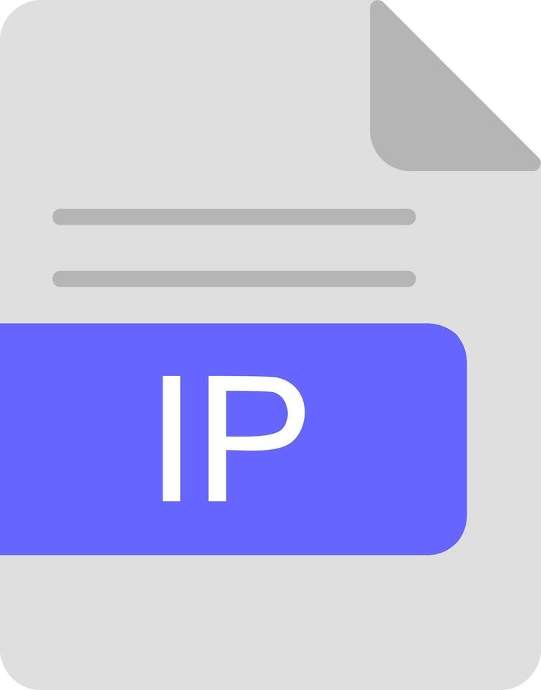 ip fichier format plat icône vecteur