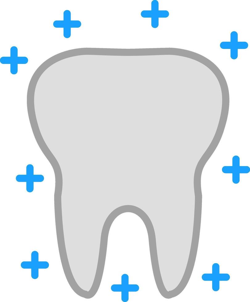 icône plate de dent vecteur