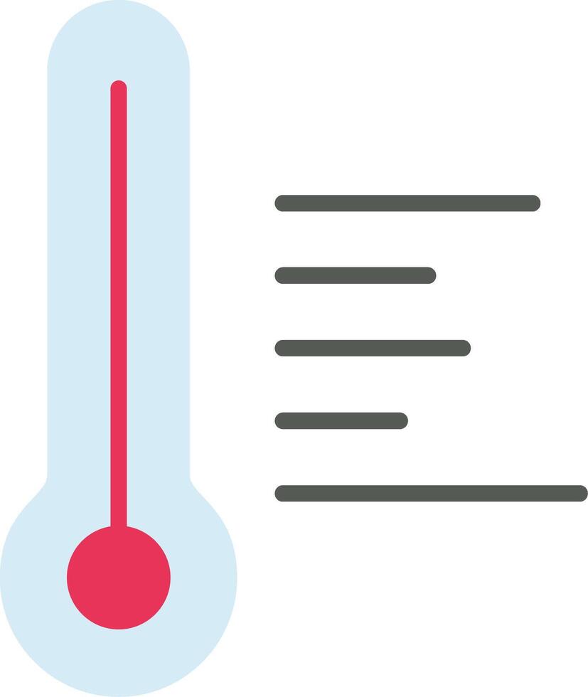 Température chaud plat icône vecteur