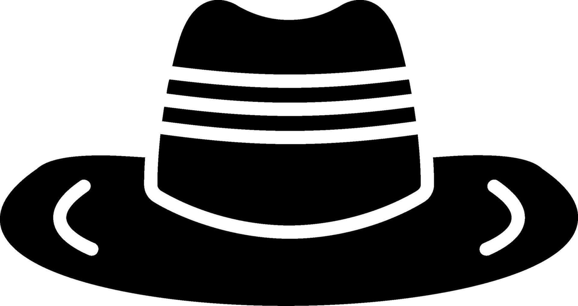 icône de glyphe de chapeau de cowboy vecteur