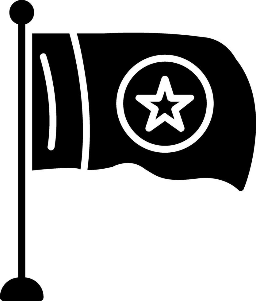 icône de glyphe de drapeau vecteur
