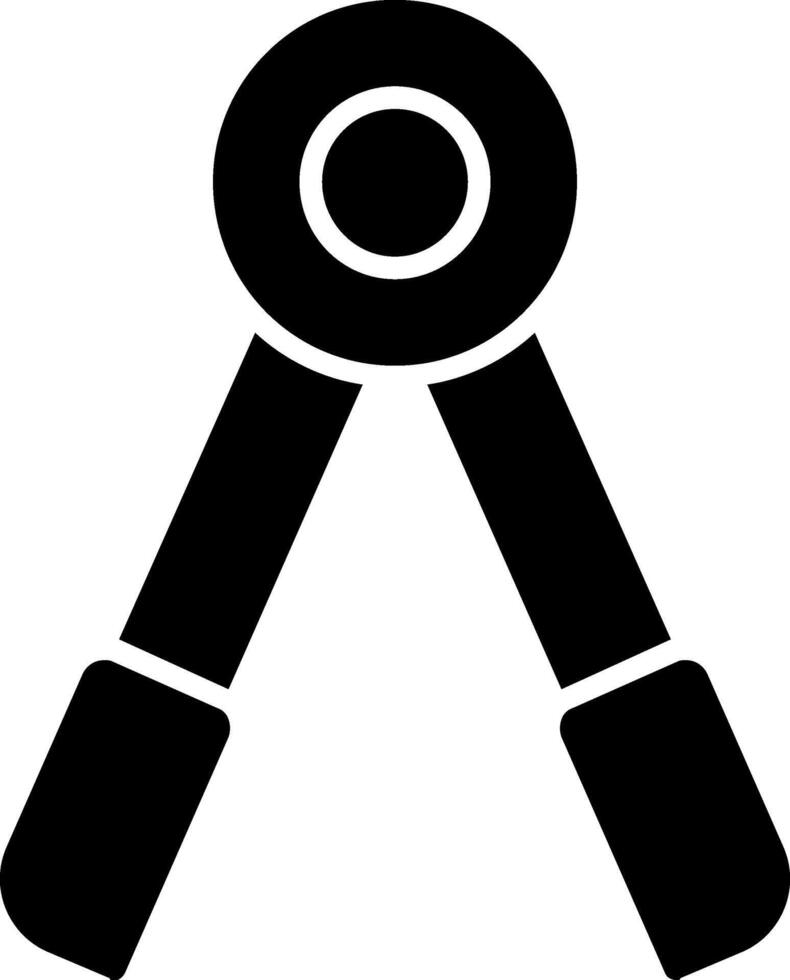 icône de glyphe de pinces vecteur