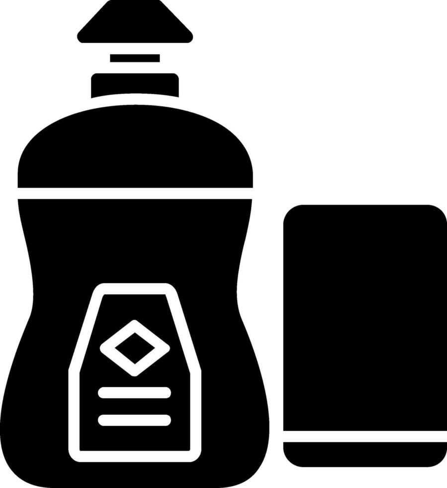 icône de glyphe de savon à vaisselle vecteur
