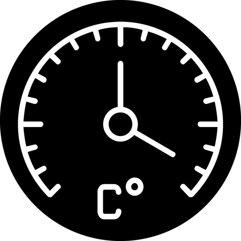 icône de glyphe de thermomètre vecteur