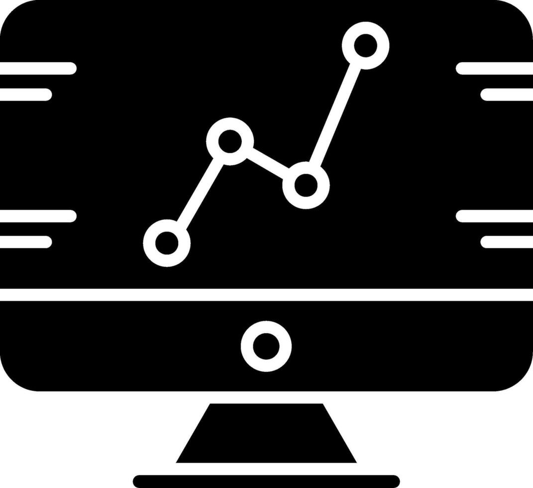 icône de glyphe de statistiques vecteur