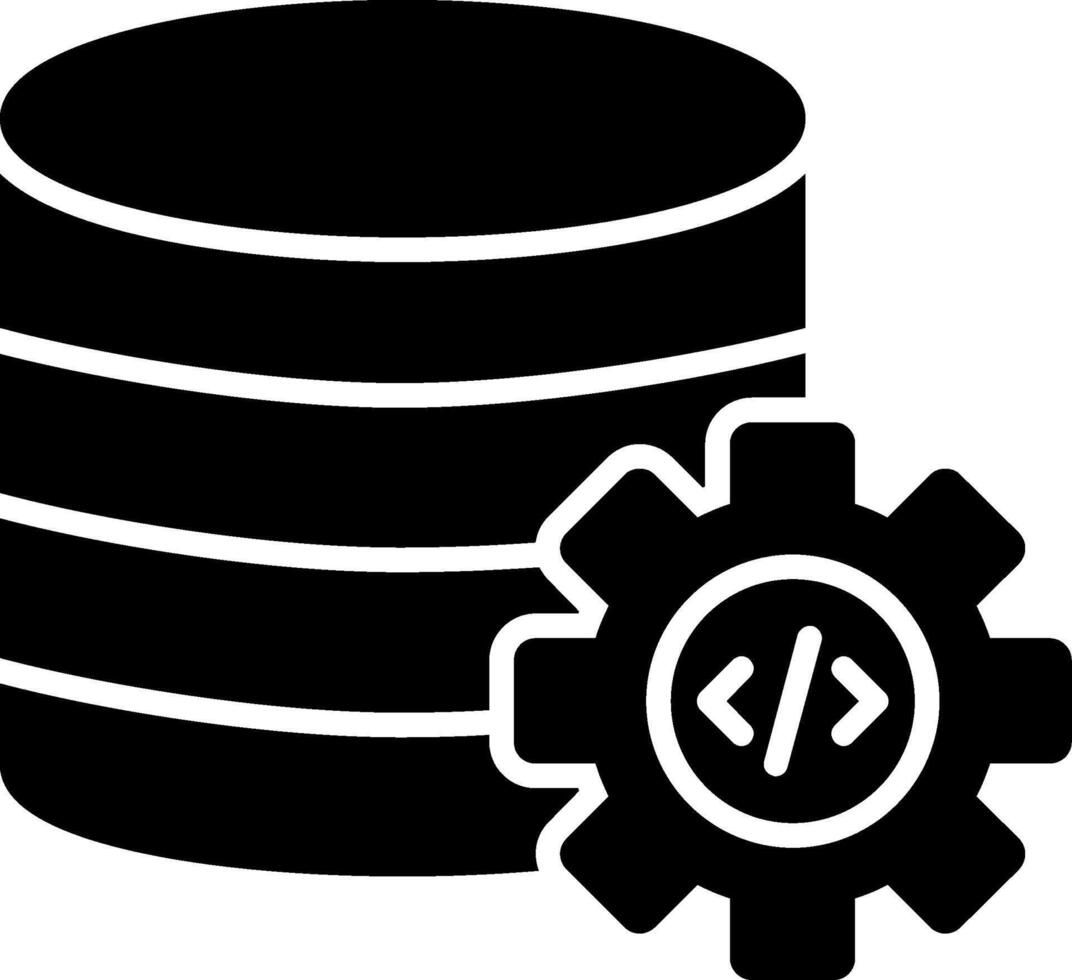 icône de glyphe de base de données vecteur
