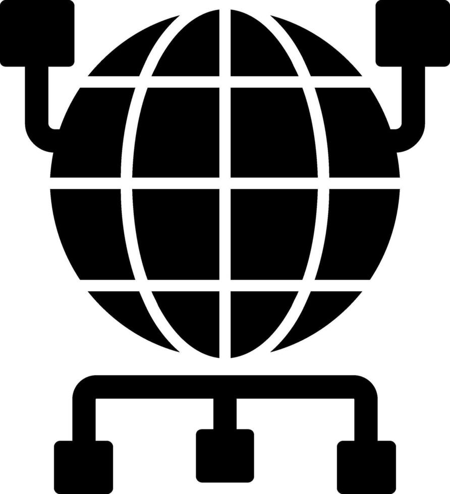 global organisation glyphe icône vecteur