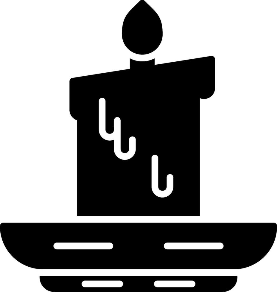 icône de glyphe de bougie vecteur