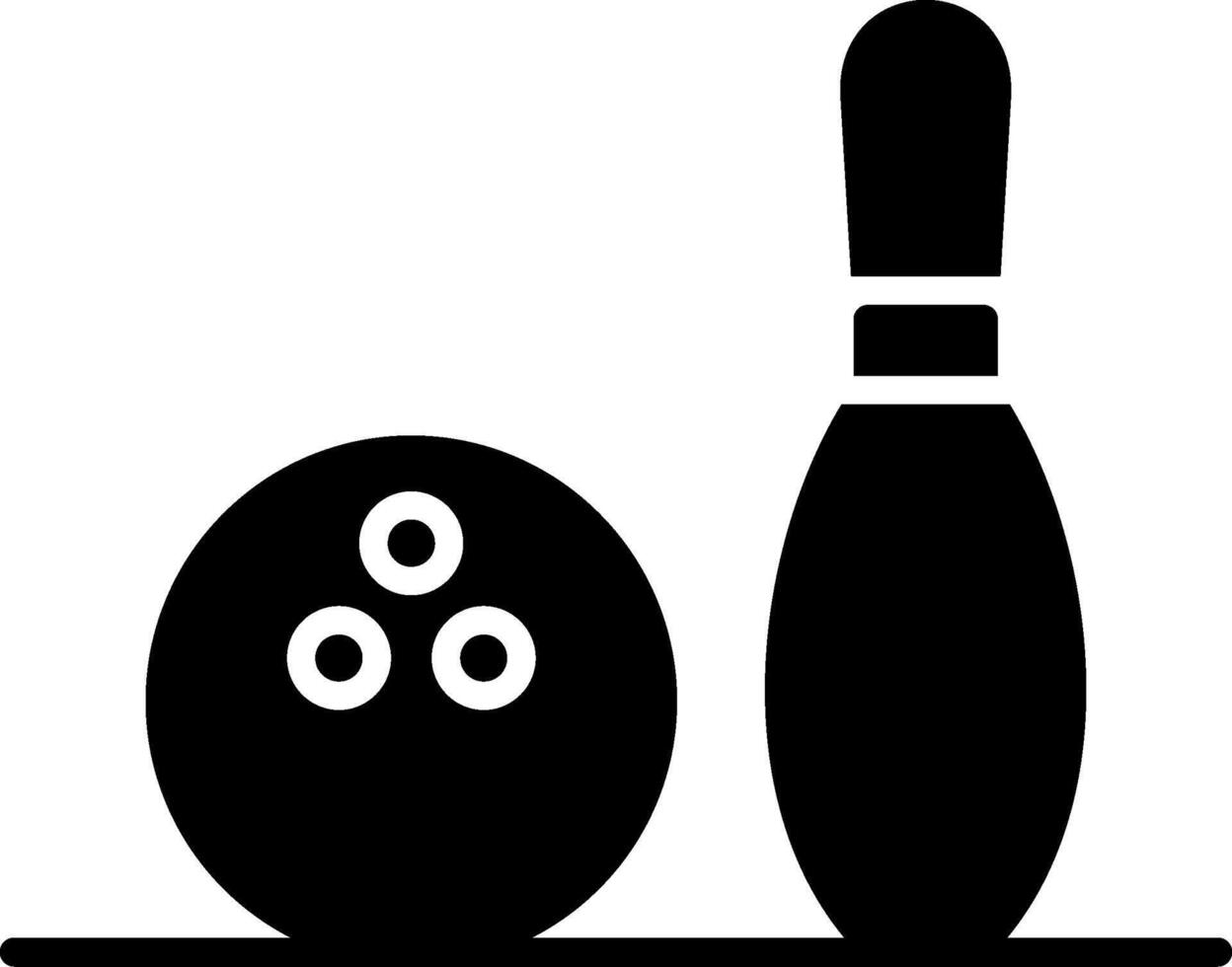 icône de glyphe de bowling vecteur