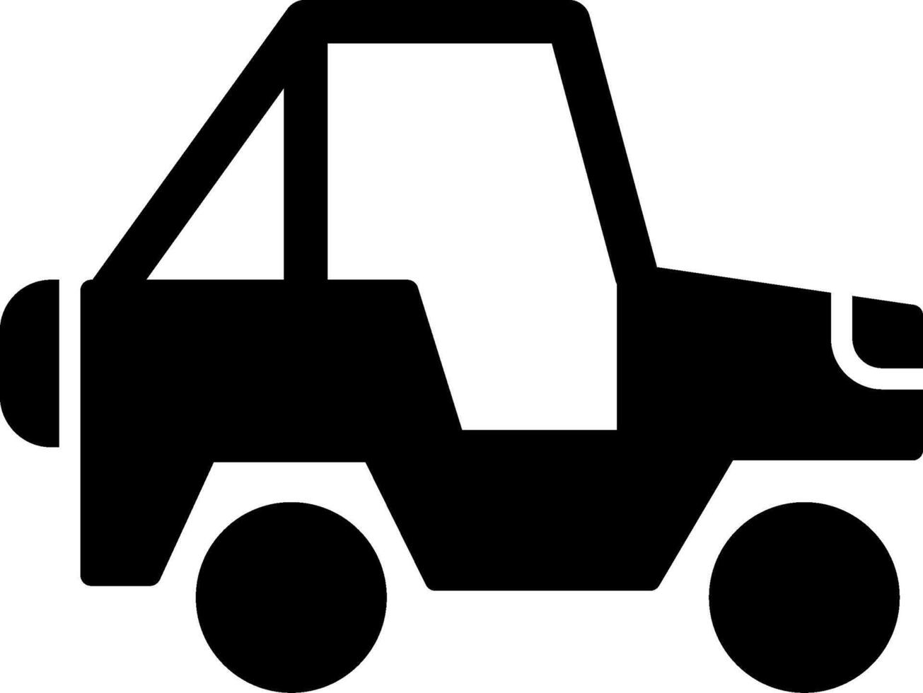 icône de glyphe de jeep vecteur