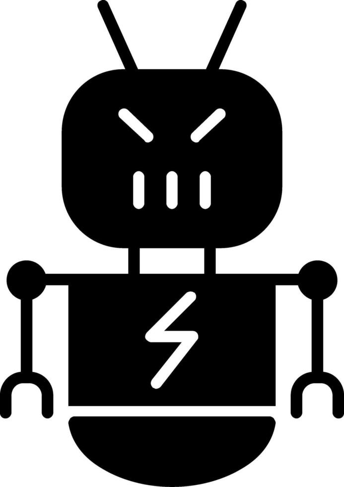 icône de glyphe de botnet vecteur