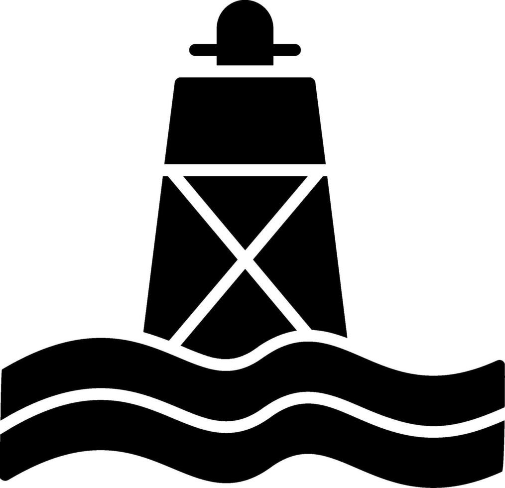 icône de glyphe de bouée vecteur