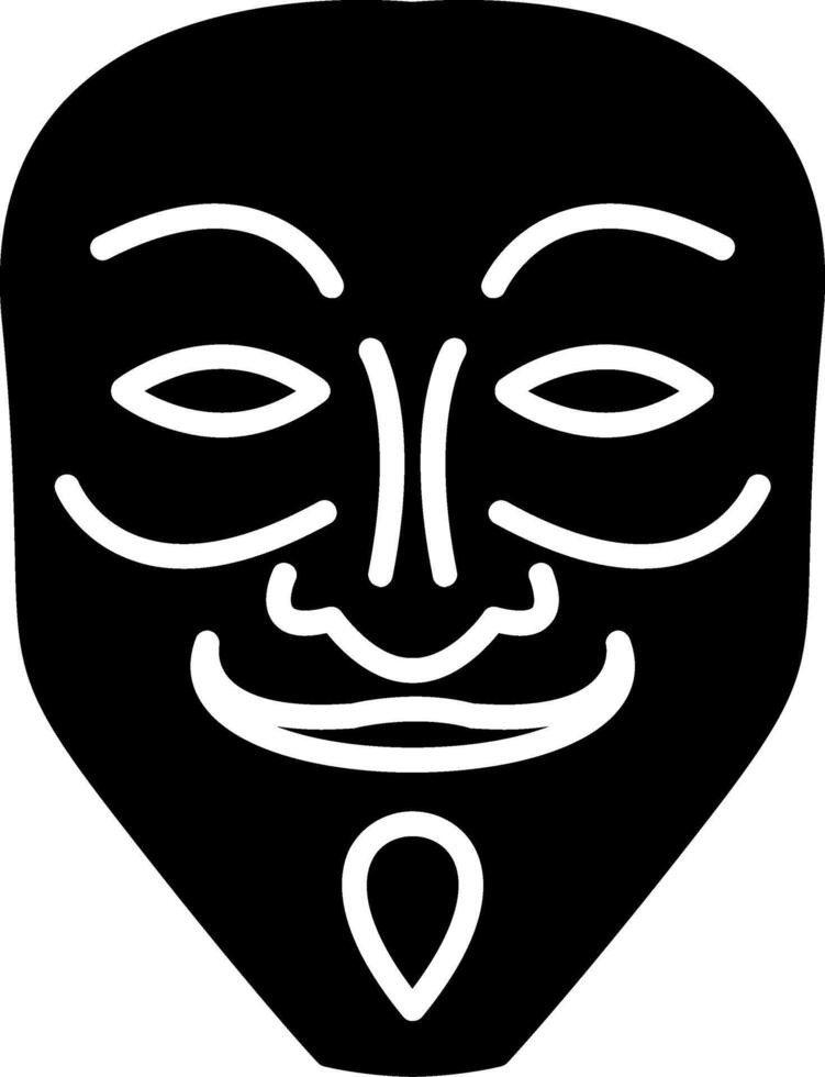 icône de glyphe de masque vecteur