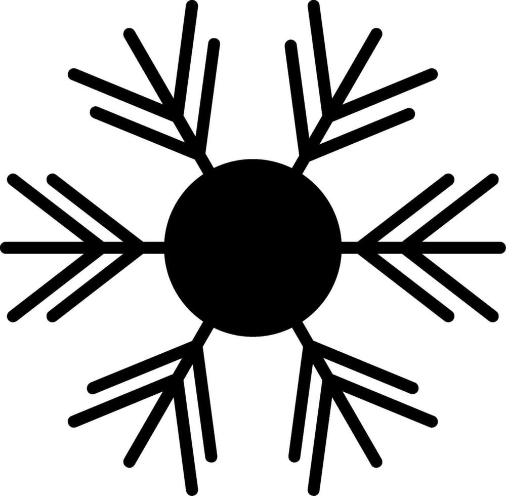 icône de glyphe de flocon de neige vecteur