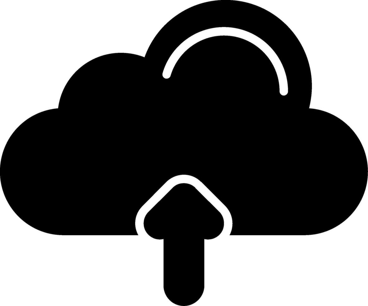 icône de glyphe de nuage vecteur