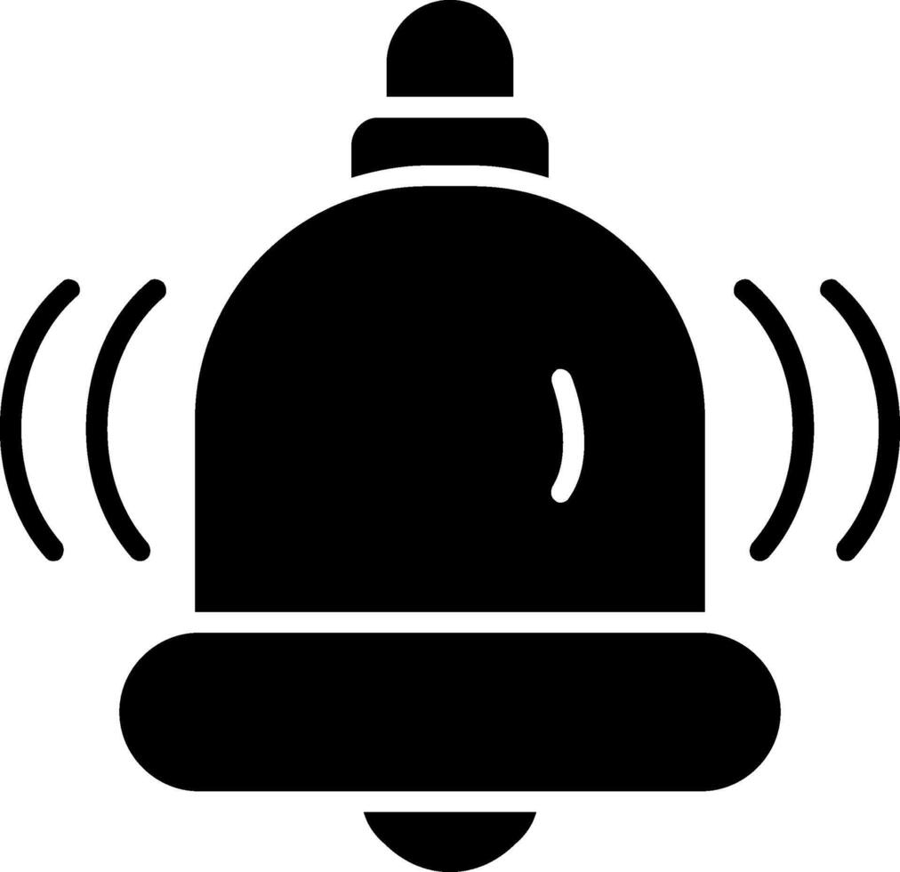 icône de glyphe de cloche d'école vecteur