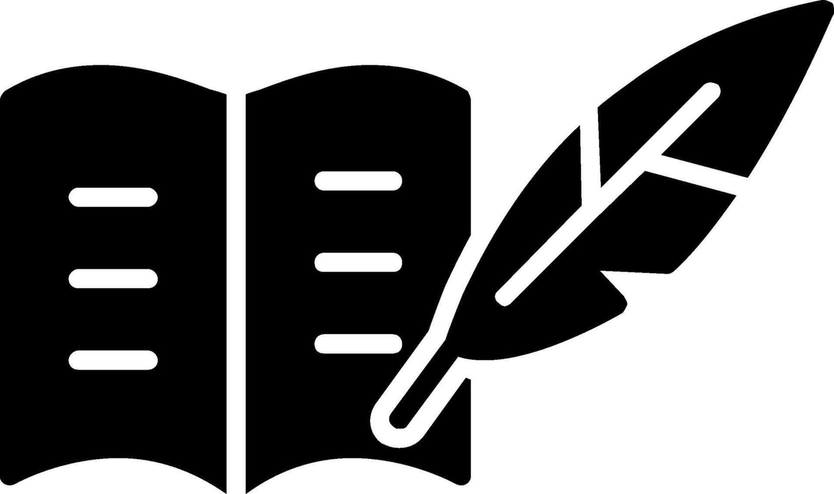 icône de glyphe de littérature vecteur