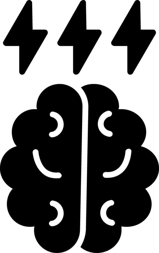 icône de glyphe de remue-méninges vecteur