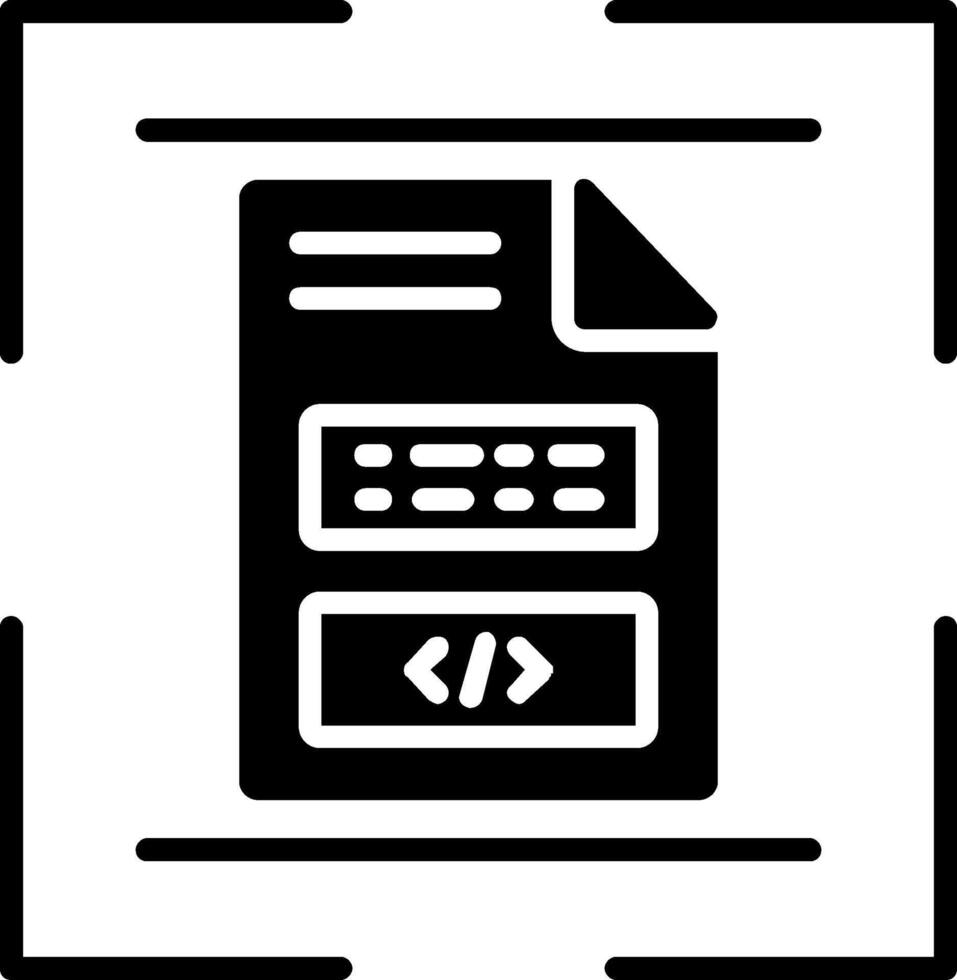 document analyse glyphe icône vecteur