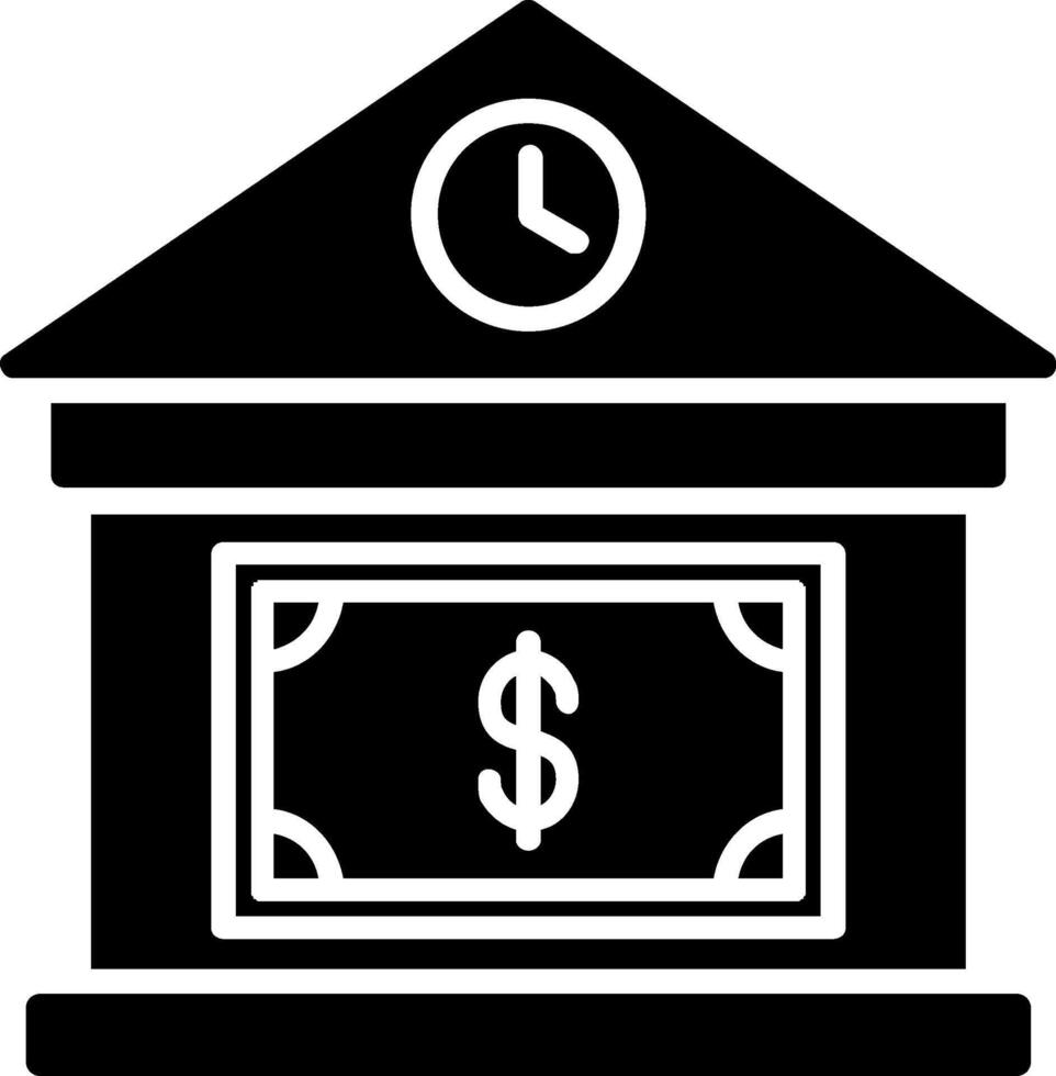 icône de glyphe de finances vecteur