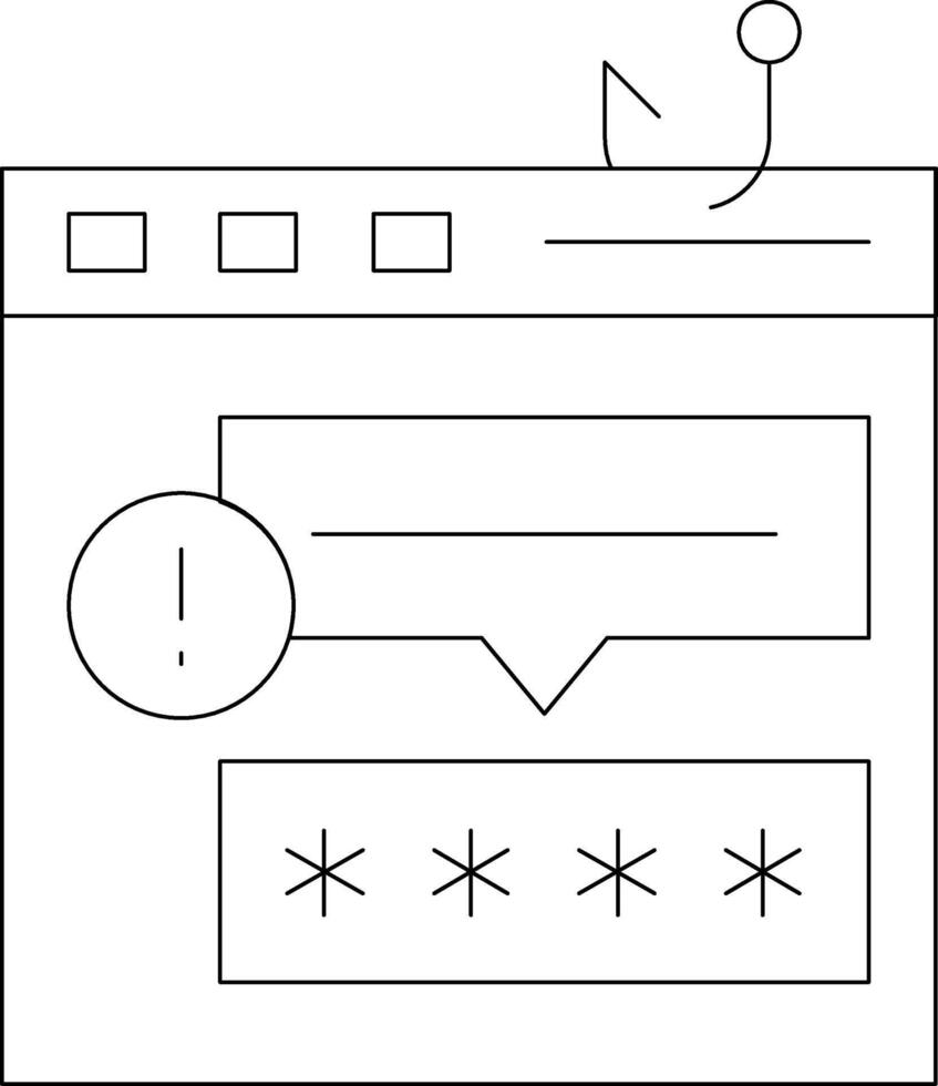 usurpation d'identité ligne icône vecteur