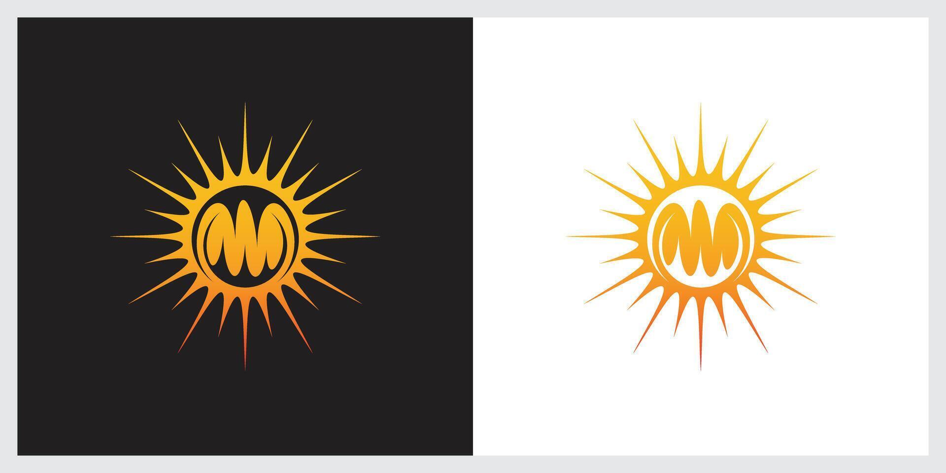 Soleil logo conception modèle icône symbole illustration vecteur