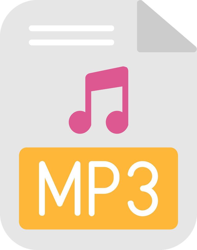 mp3 plat icône vecteur