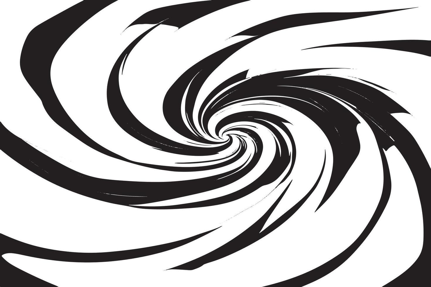 dynamique monochrome captivant dans le sens inverse des aiguilles d'une montre archimédien spirale déploiement sur neige blanc Toile vecteur