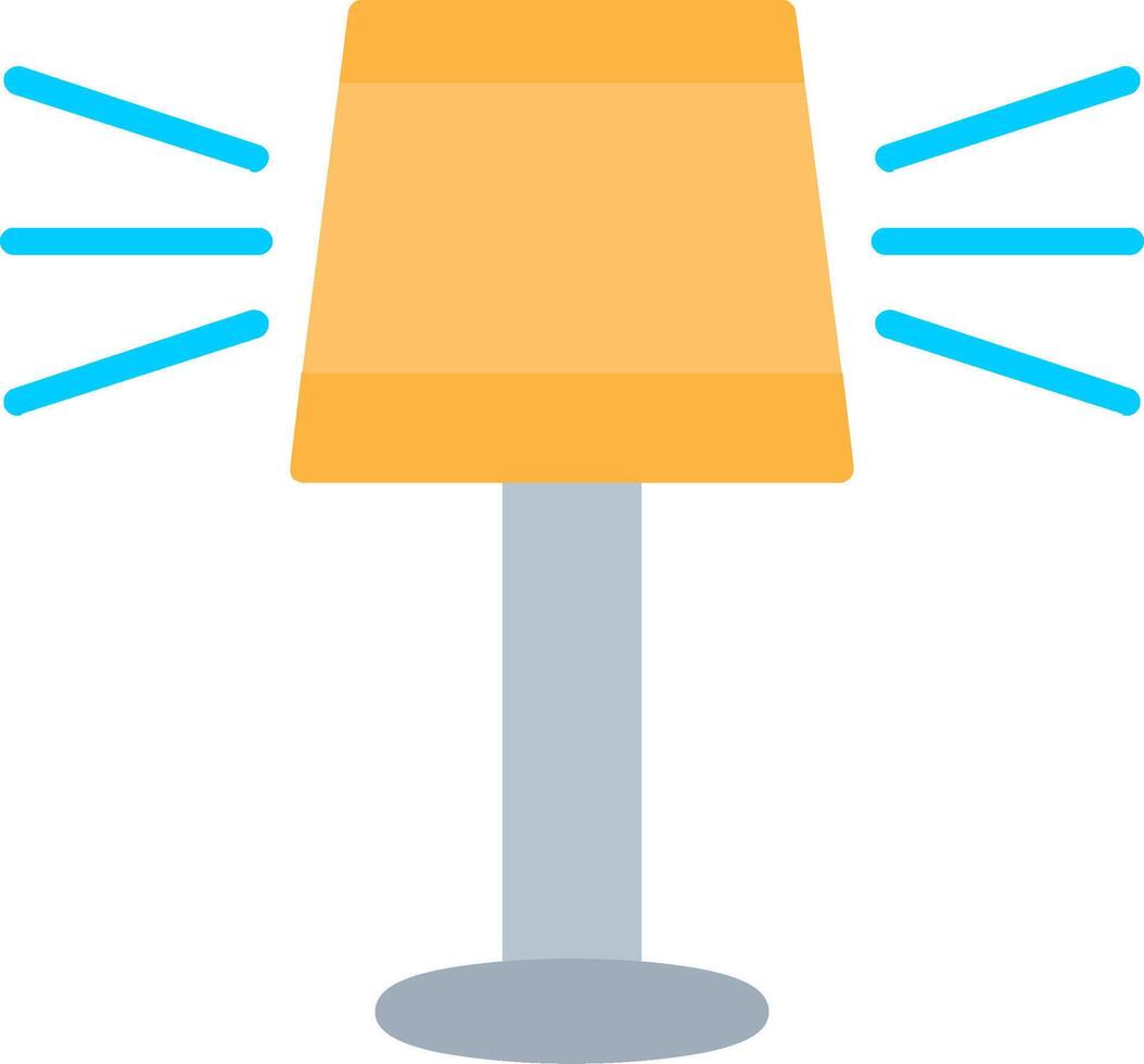 icône plate de lampe vecteur