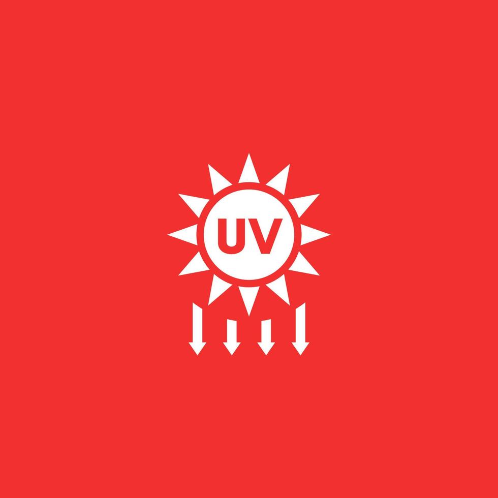 rayonnement uv, icône de vecteur ultraviolet solaire