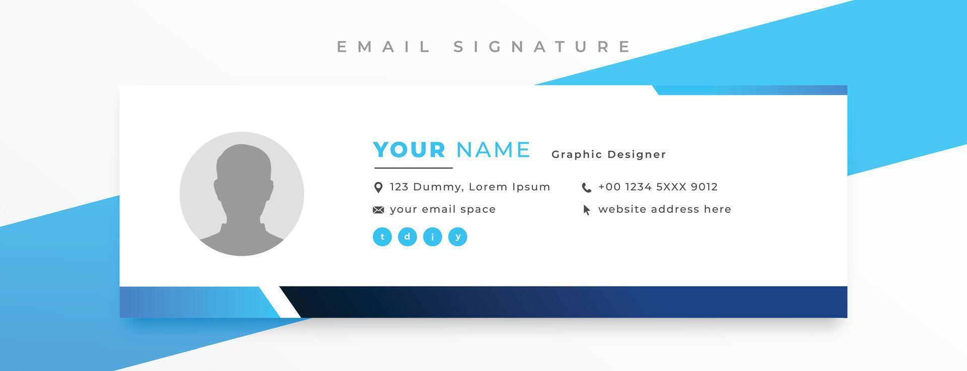 entreprise courrier Signature carte modèle conception dans minimal style vecteur