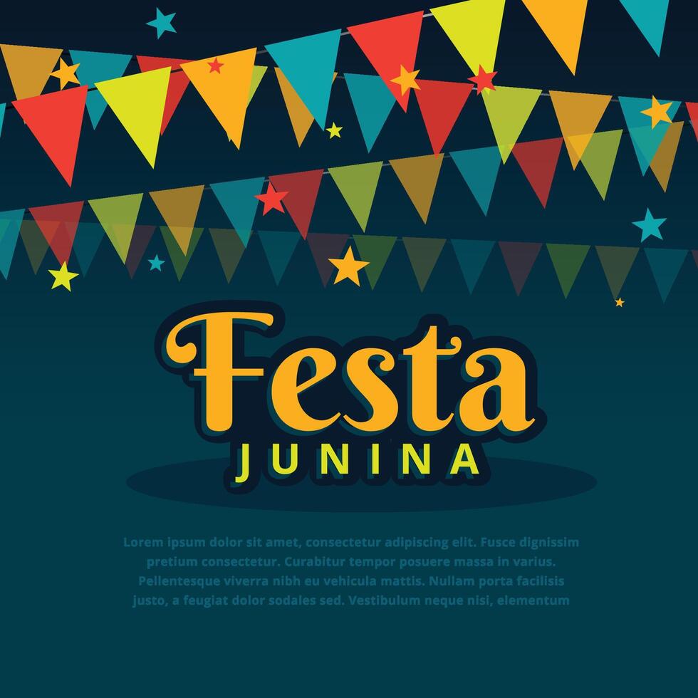 festa Junina Brésil Festival fête vacances fête coloré Contexte illustration vecteur