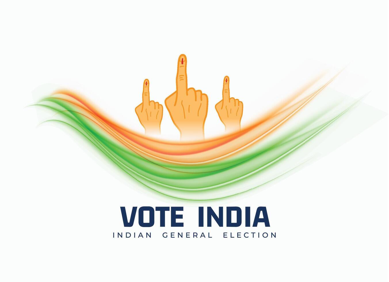 voter pour Inde général élection Contexte avec électeurs main doigt vecteur
