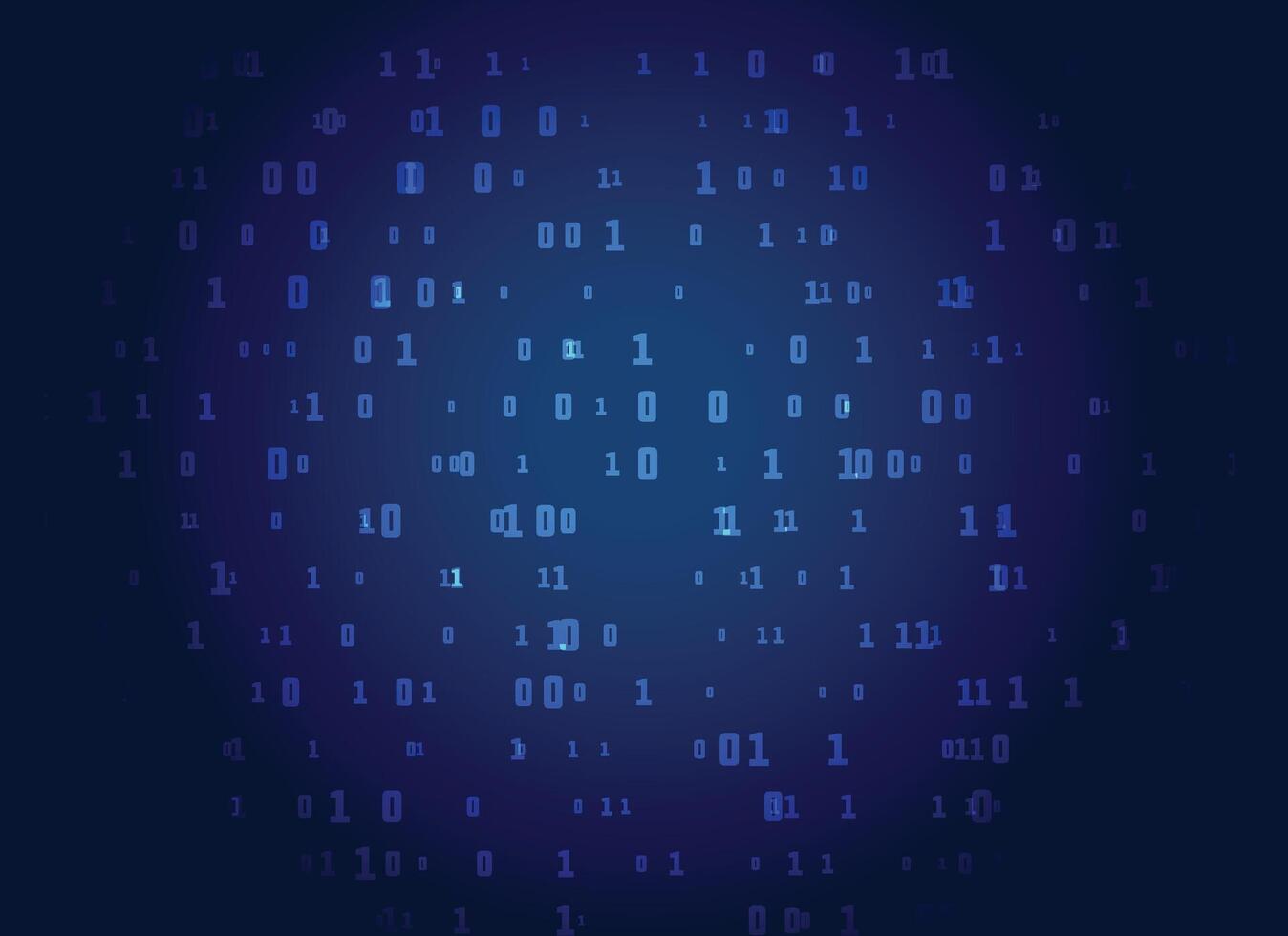 numérique bleu La technologie Contexte avec binaire Nombres vecteur