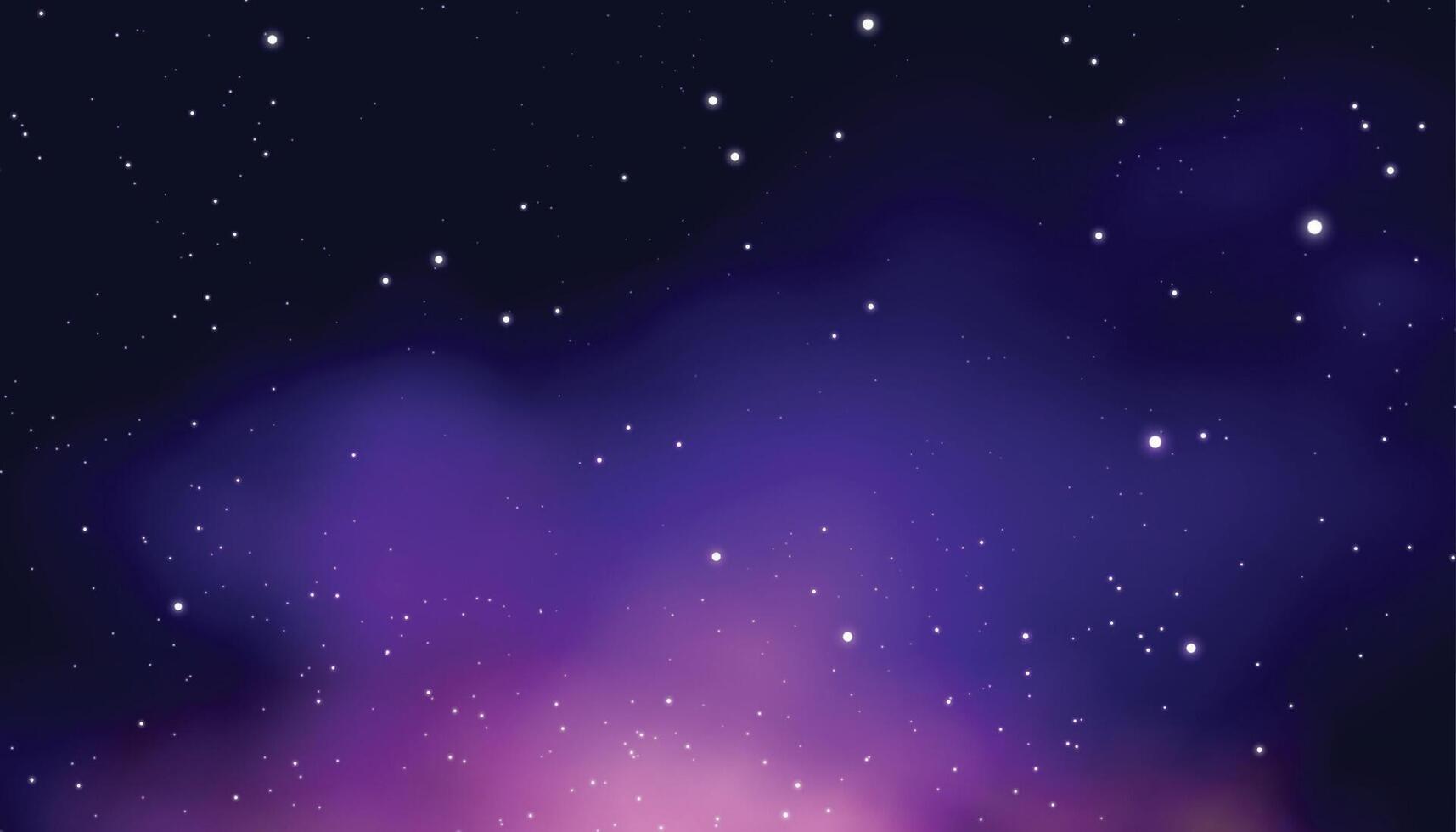 ultime étoilé nuit ciel bannière avec brillant étoile dans foncé vecteur